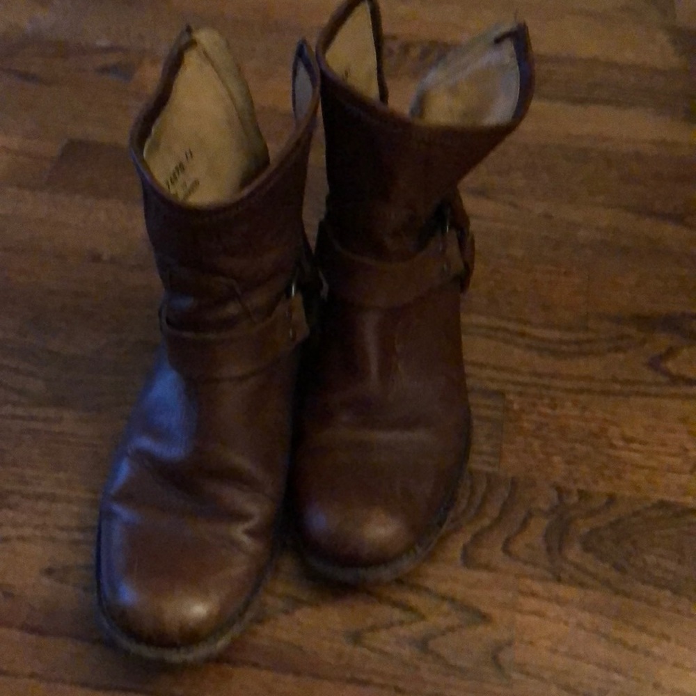 distressed Frye boots